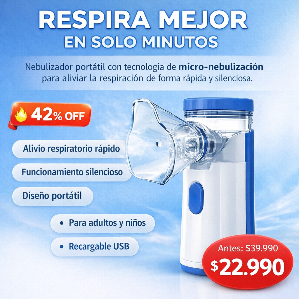 AirRelief™ Nebulizador Portatil Niños Y Adultos