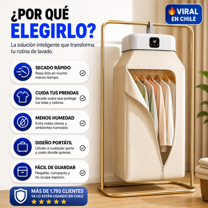 AeroFlux™ Secador de Ropa Portatil